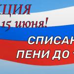 Акция по списанию Пени ко Дню России!